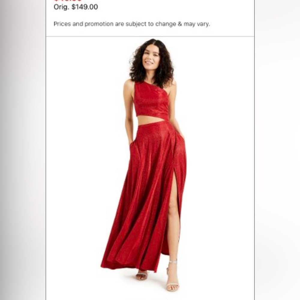 Red sparkly dress
